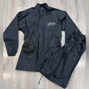 Indian Motorcyle Rain Gear By Indian Jacket And Pants Black Color L